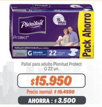 Mayorista 10 Pañal para adulto Plenitud Protect G 22 un. oferta