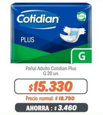 Mayorista 10 Pañal Adulto Cotidian Plus G 20 un. oferta