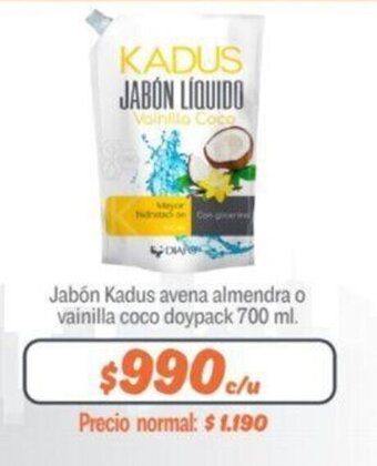 Mayorista 10 Jabón Kadus avena almendra o vainilla coco doypack 700 ml. oferta