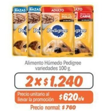 Mayorista 10 Alimento Húmedo Pedigree variedades 100 g. x 2 oferta