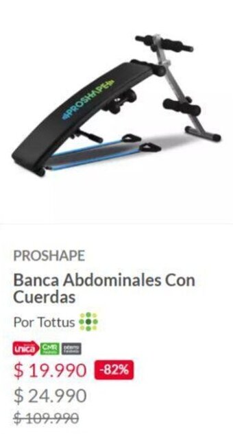 Tottus PROSHAPE Banca Abdominales Con Cuerdas oferta