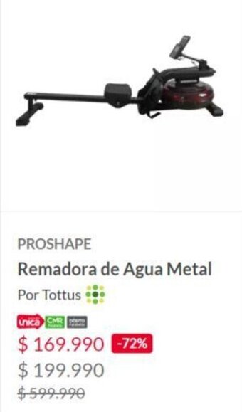 Tottus PROSHAPE Remadora de Agua Metal oferta