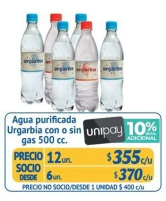 Alvi Agua purificada Urgarbia con o sin gas 500 cc. x 12un. oferta
