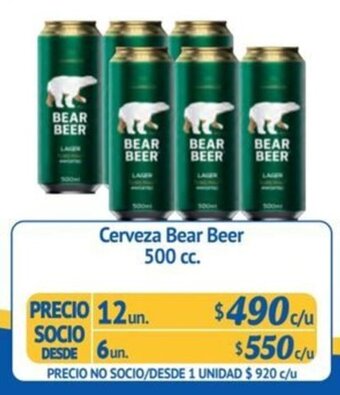 Alvi Cerveza Bear Beer 500 cc. x 12 un. oferta