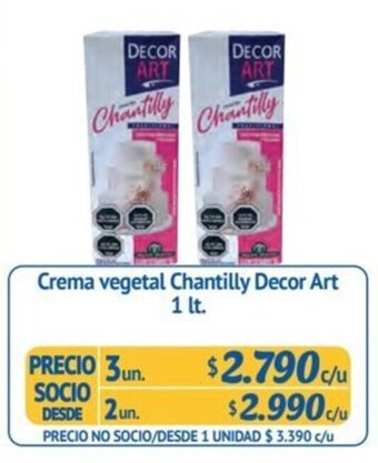 Alvi Crema vegetal Chantilly Decor Art 1 lt. x 3 un. oferta