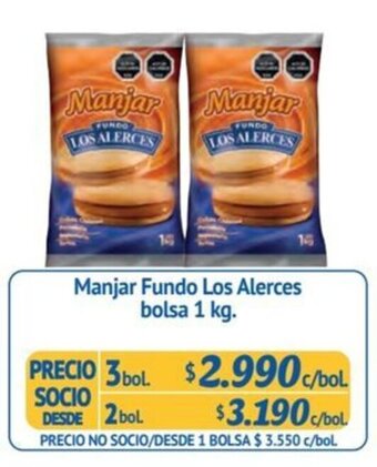 Alvi Manjar Fundo Los Alerces bolsa 1 kg. x 3 bol. oferta