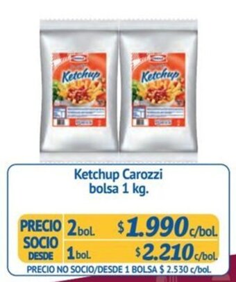 Alvi Ketchup Carozzi bolsa 1 kg. x 2 bol. oferta