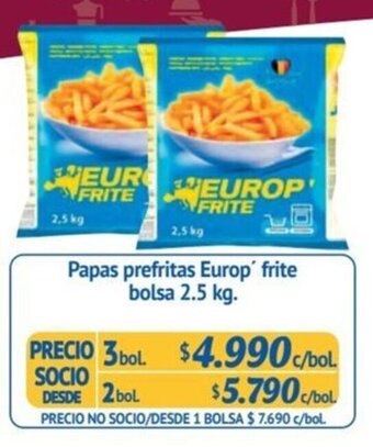 Alvi Papas prefritas Europ' frite bolsa 2.5 kg. x 3 bol. oferta
