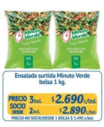 Alvi Ensalada surtida Minuto Verde bolsa 1 kg. x 3 bol. oferta