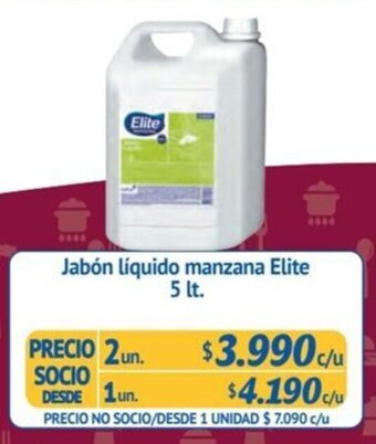 Alvi Jabón líquido manzana Elite 5 lt. x 2 un. oferta