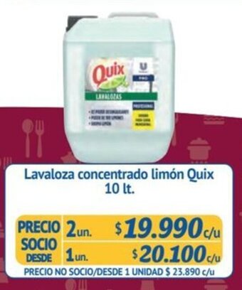 Alvi Lavaloza concentrado limón Quix 10 lt. x 2 un. oferta