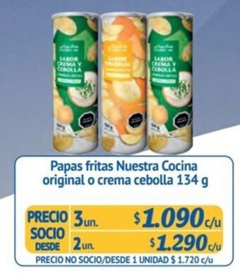 Alvi Papas fritas Nuestra Cocina original o crema cebolla 134 g x 3 un. oferta