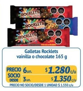 Alvi Galletas Rocklets vainilla o chocolate 165 g x 6 un. oferta