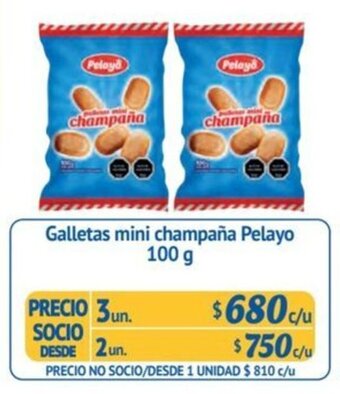 Alvi Galletas mini champaña Pelayo 100 g x 3 un. oferta