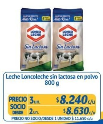 Alvi Leche Lonco leche sin lactosa en polvo 800 g x 3 un. oferta