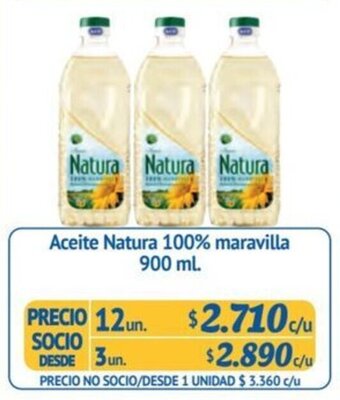 Alvi Aceite Natura 100% maravilla 900 ml. x 12 un. oferta
