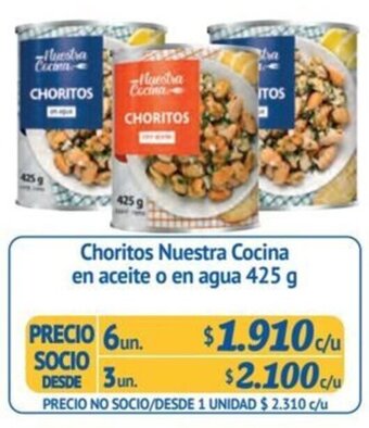 Alvi Choritos Nuestra Cocina en aceite o en agua 425 g x 6 un. oferta
