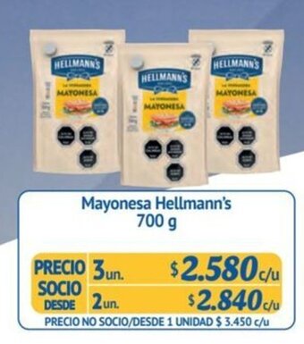 Alvi Mayonesa Hellmann's 700 g x 3 un. oferta