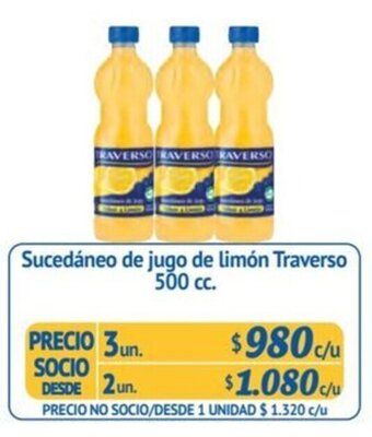 Alvi Sucedáneo de jugo de limón Traverso 500 cc. x 3 un. oferta