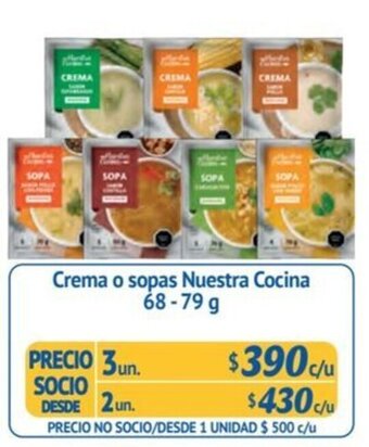 Alvi Crema o sopas Nuestra Cocina 68-79 g x 3 un. oferta
