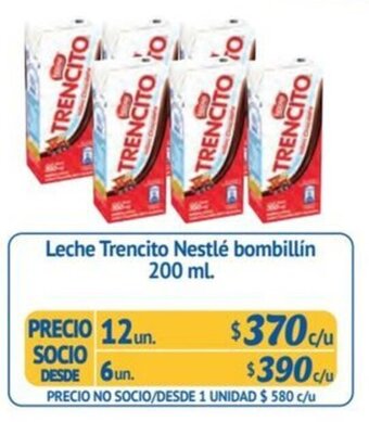 Alvi Leche Trencito Nestlé bombillín 200 ml x 12 un. oferta