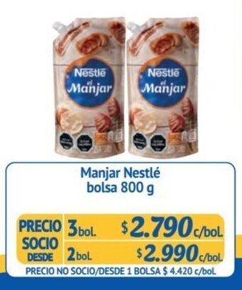 Alvi Manjar Nestlé bolsa 800 g x 3 bol. oferta