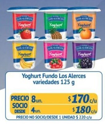 Alvi Yoghurt Fundo Los Alerces variedades 125 g x 8 un. oferta