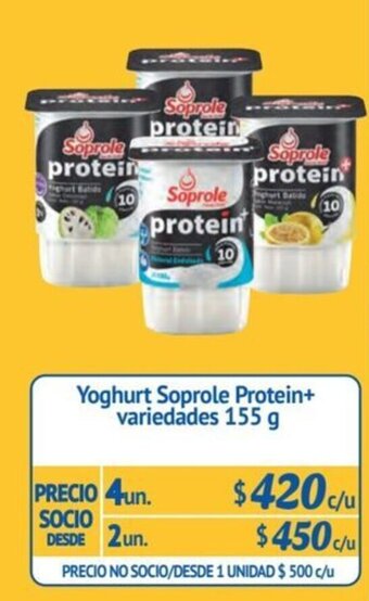 Alvi Yoghurt Soprole Protein+ variedades 155 g x 4 un. oferta