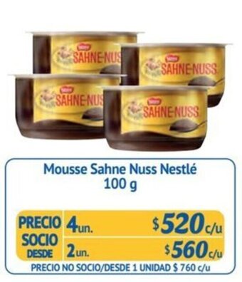 Alvi Mousse Sahne Nuss Nestlé 100 g x 4 un. oferta