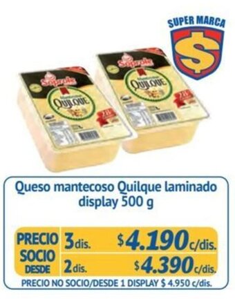 Alvi Queso mantecoso Quilque laminado display 500 g x 3 dis. oferta