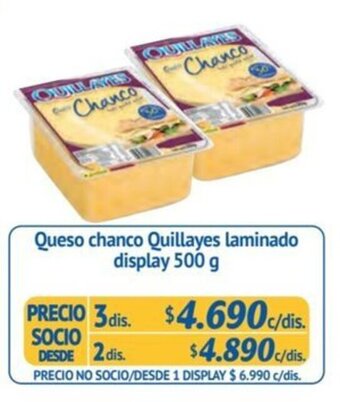 Alvi Queso chanco Quillayes laminado display 500 g x 3 dis. oferta