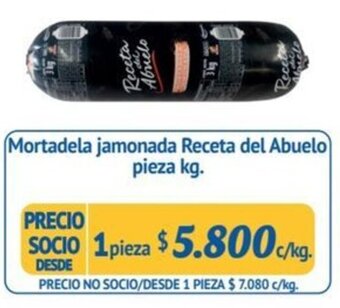 Alvi Mortadela jamonada Receta del Abuelo pieza kg. oferta