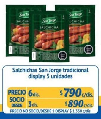 Alvi Salchichas San Jorge tradicional display 5 unid. x 6 dis. oferta