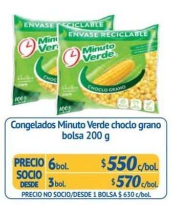 Alvi Congelados Minuto Verde choclo grano bolsa 200 g x 6 bol. oferta