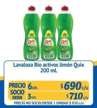 Alvi Lavaloza Bío activos limón Quix 200 ml. x 6 un. oferta