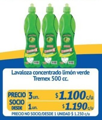 Alvi Lavaloza concentrado limón verde Tremex 500 cc. x 3 un. oferta