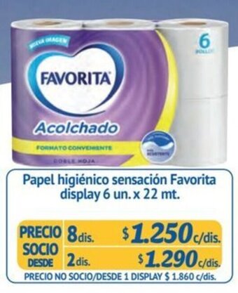 Alvi Papel higiénico sensación Favorita display 6 un. x 22 mt. x 8 dis. oferta