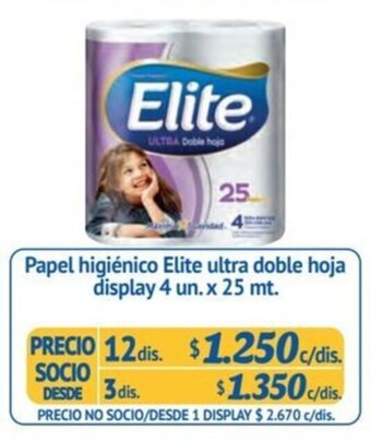 Alvi Papel higiénico Elite ultra doble hoja display 4 un. x 25 mt. x 12 dis. oferta