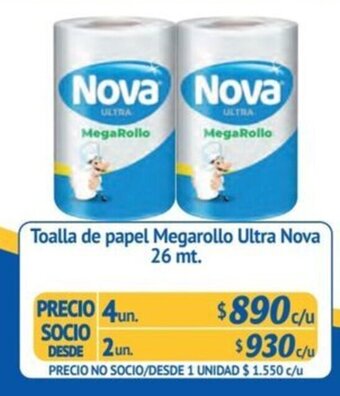 Alvi Toalla de papel Megarollo Ultra Nova 26 mt. x 4 un. oferta