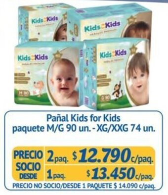 Alvi Pañal Kids for Kids paquete M/G 90 un. - XG/XXG 74 un. x 2 paq. oferta