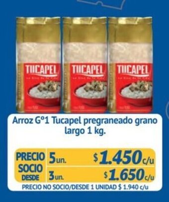 Alvi Arroz Gº1 Tucapel pregraneado grano largo 1 kg. x 5 un. oferta