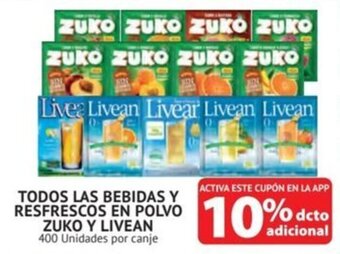 Alvi TODOS LAS BEBIDAS Y RESFRESCOS EN POLVO ZUKO Y LIVEAN oferta
