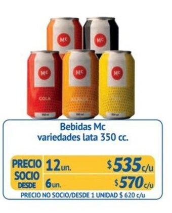 Alvi Bebidas Mc variedades lata 350 cc. x 12 un. oferta