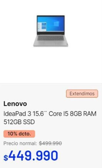 Lenovo IdeaPad 3 15.6" Core 15 8GB RAM 512GB SSD