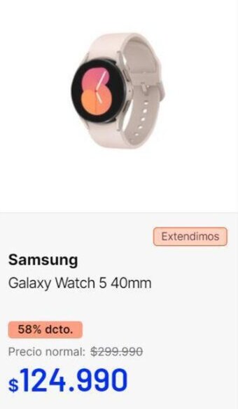 Entel Samsung Galaxy Watch 5 40mm oferta