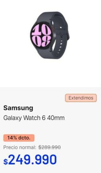 Entel Samsung Galaxy Watch 6 40mm oferta