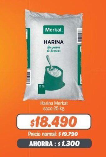 Mayorista 10 Harina Merkat saco 25 kg. oferta