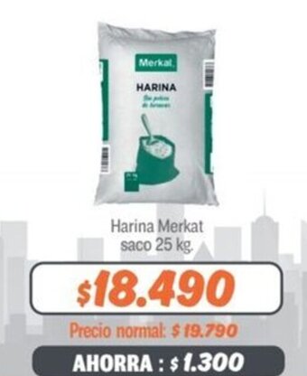 Mayorista 10 Harina Merkat saco 25 kg. oferta