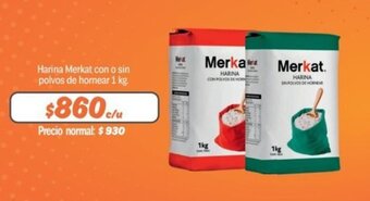 Mayorista 10 Harina Merkat con o sin polvos de hornear 1 kg. oferta