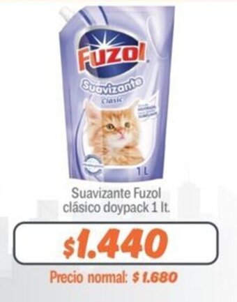 Mayorista 10 Suavizante Fuzol clásico doypack 1 lt. oferta